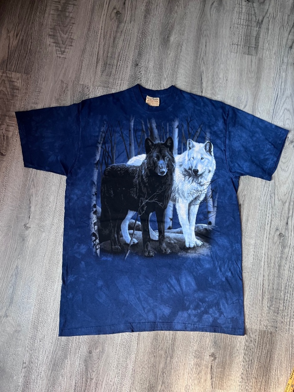 Graphic Rusty Fretner Size XXL The Animal Wolf Mountain Print T Shirt Tie Dye